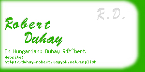 robert duhay business card